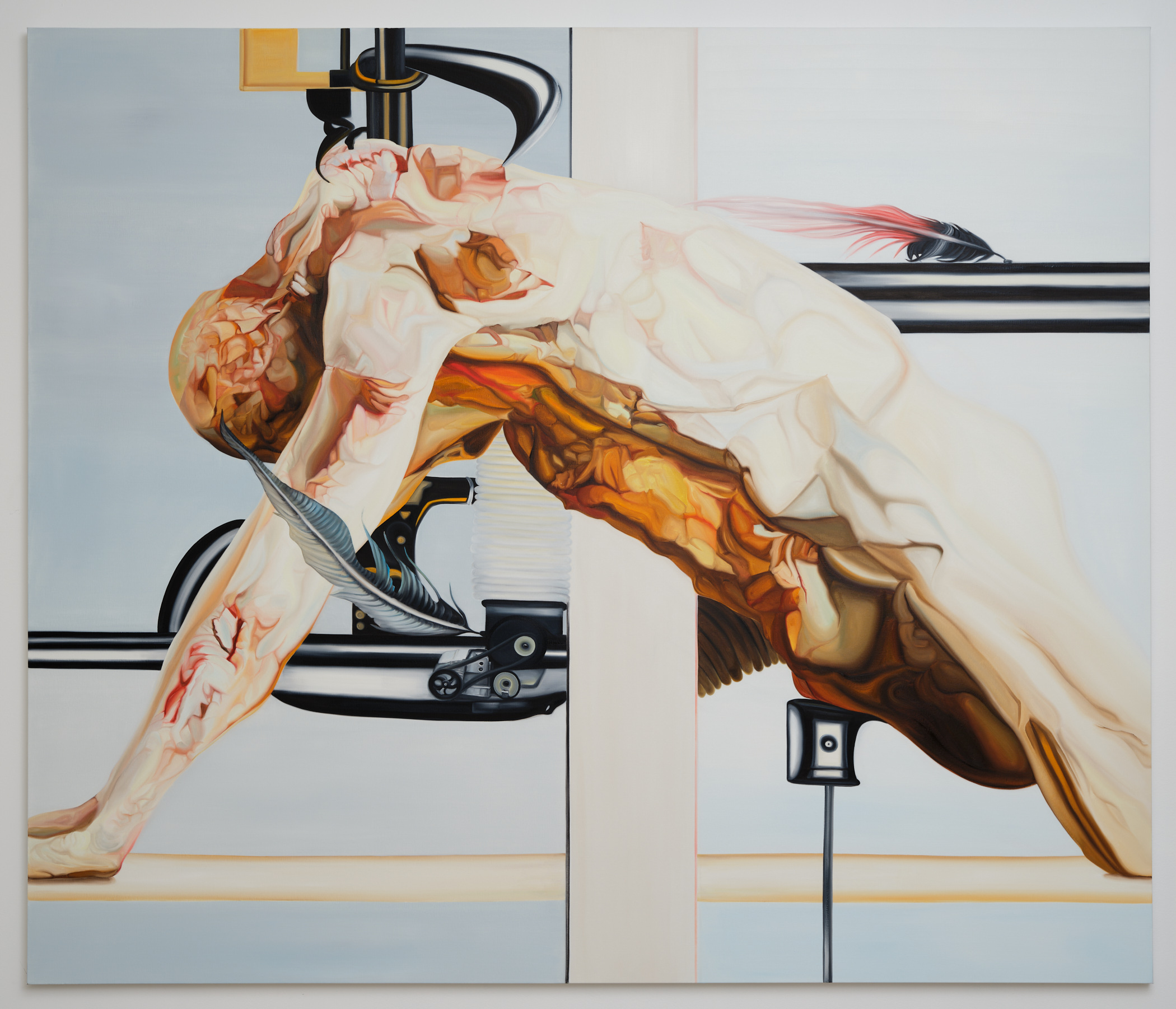 <i>Organ.sm</i>, 2023. Oil on linen, 78 3/4 x 92 1/2 in (200 x 235 cm)